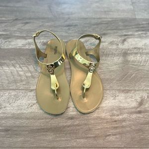 Womens Gold Michael Kors sandals